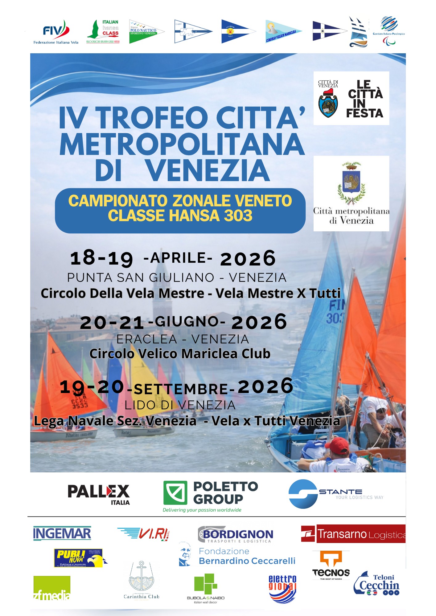 Poletto Group sponsor del 4 trofeo città di Venezia con Vela Mestre x Tutti